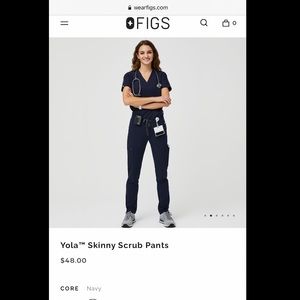 NWT FIGS navy blue yoga skinny scrub pants